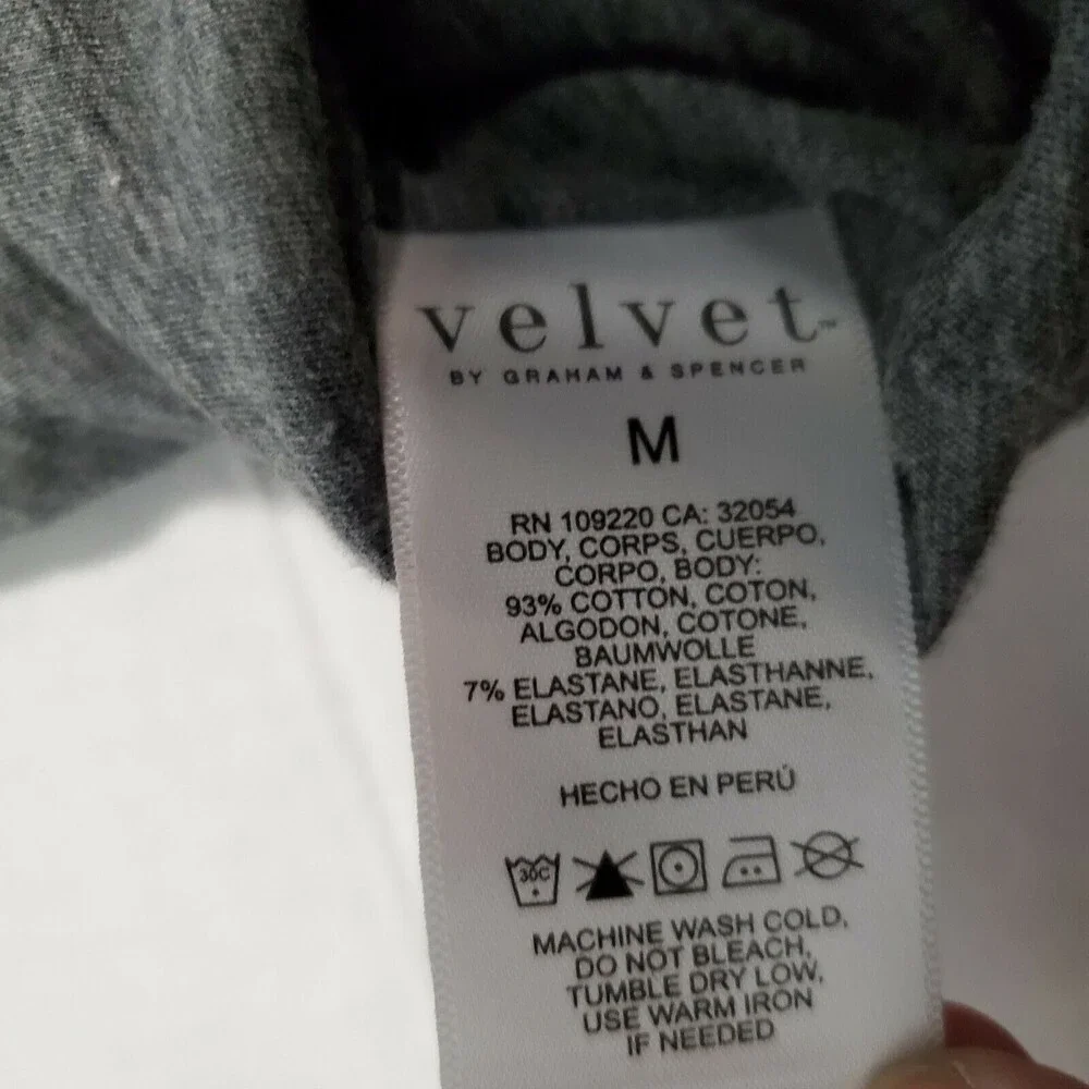 Velvet Graham & Spencer Sleeveless Gray Top with Mock Neck Size M Medium So Soft - Picture 8 of 8
